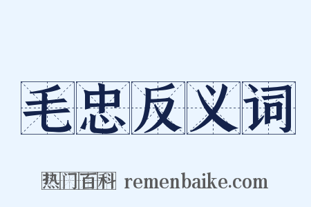 毛忠反义词是什么意思的图片
